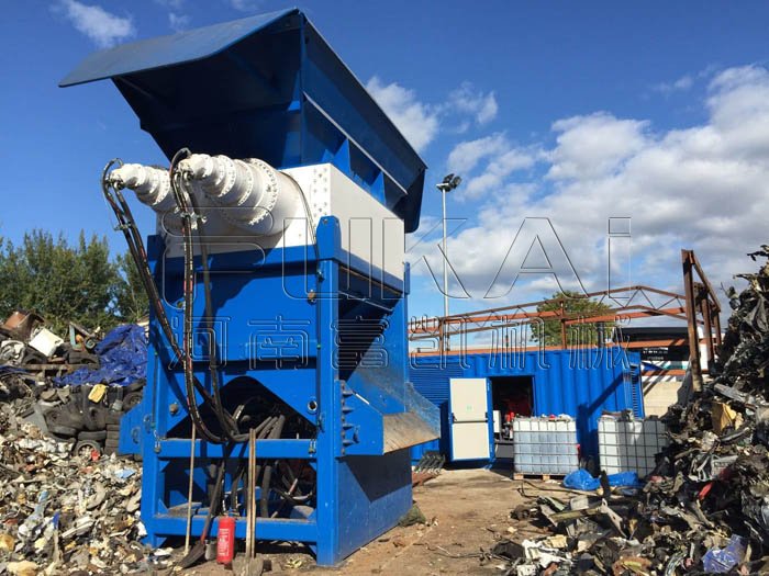 液壓雙軸金屬撕碎機